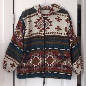 Aztec Print Soft Jacket Or Hoodie